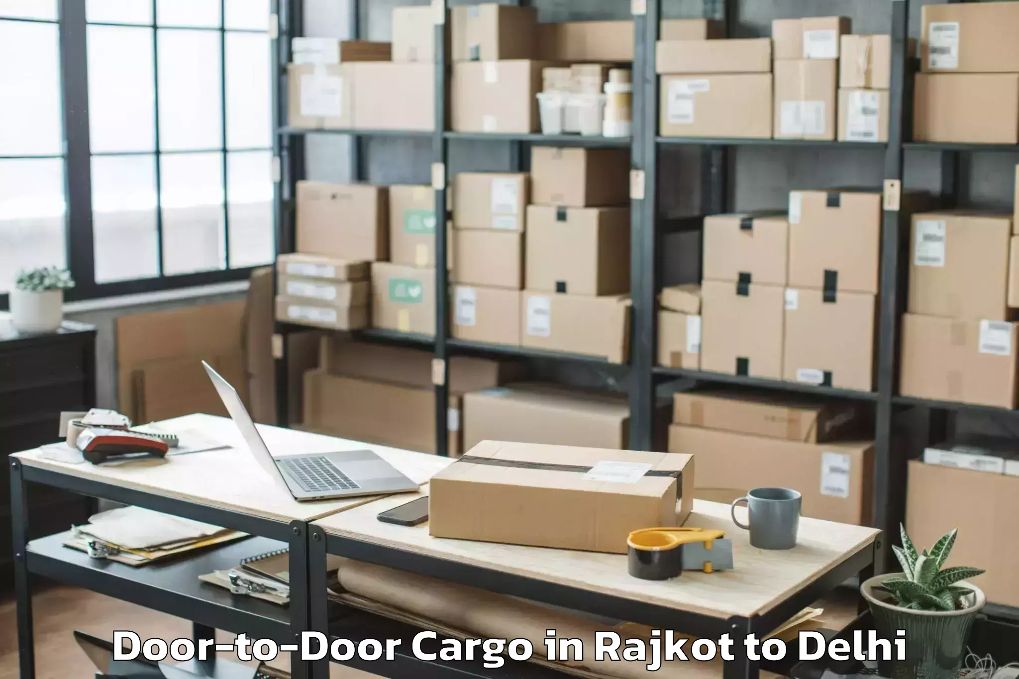 Affordable Rajkot to Dlf Avenue Mall Door To Door Cargo